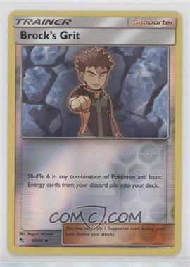 2019 Pokémon Sun & Moon - Hidden Fates - [Base] - Reverse Foil #53 - Brock's Grit