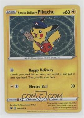 2020-Current Pokémon Sword & Shield - Black Star - Promos #SWSH074 - Holo - Special Delivery Pikachu