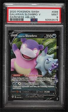 2020 Pokémon Sword & Shield - Darkness Ablaze - [Base] #099 - Galarian Slowbro V [PSA 9 MINT]