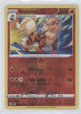 2021 Pokemon Sword & Shield - Fusion Strike - [Base] - Reverse Foil #033 - Arcanine