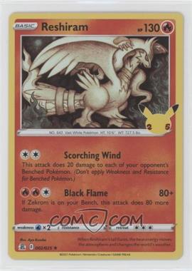 2021 Pokémon - Celebrations - [Base] #002 - Holo - Reshiram