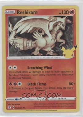 2021 Pokémon - Celebrations - [Base] #002 - Holo - Reshiram