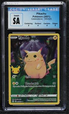 2021 Pokémon - Celebrations - [Base] #005 - Holo - Pikachu [CGC Sample]