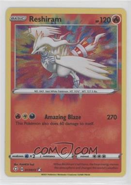 2021 Pokémon Sword & Shield - Shining Fates - [Base] #017 - Reshiram (Amazing Rare) [EX to NM]