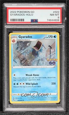 2022 Pokémon Sword & Shield - Pokemon Go - [Base] #022 - Holo - Gyarados [PSA 8 NM‑MT]