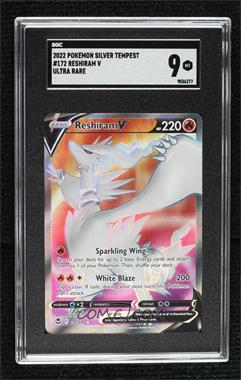 2022 Pokémon Sword & Shield - Silver Tempest - [Base] #172 - Ultra Rare - Reshiram V [SGC 9 MINT]