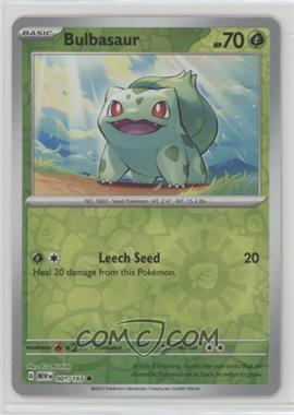 2023 Pokemon Scarlet & Violet - 151 (MEWEN) - [Base] - Reverse Foil #001 - Bulbasaur