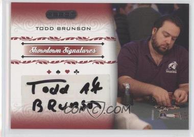 2007 Razor Poker - Showdown Signatures #SS-3 - Todd Brunson