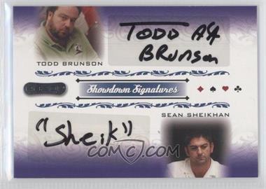 2007 Razor Poker - Showdown Signatures #SS-56 - Todd Brunson, Sean Sheikhan