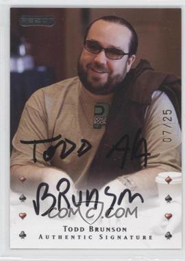 2010 Razor Poker - [Base] - Gold #41 - Todd Brunson /25