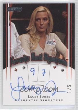 2010 Razor Poker - Favorite Hand Signatures - Gold #FHS-30 - Lacey Jones /5