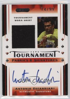 2010 Razor Poker - Tournament Fabrics & Signatures #TFS-1 - Antonio Esfandiari /99