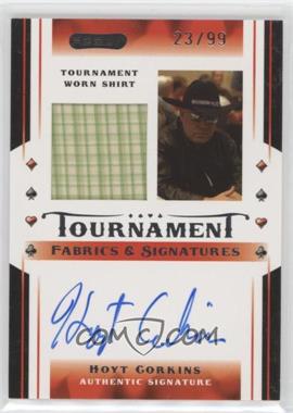 2010 Razor Poker - Tournament Fabrics & Signatures #TFS-3 - Hoyt Corkins /99 [EX to NM]