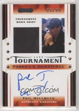 2010 Razor Poker - Tournament Fabrics & Signatures #TFS-7 - Phil Hellmuth /99