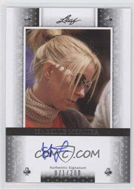 2011 Leaf - [Base] - Black Clubs #BA-IM1 - Isabelle Mercier /200