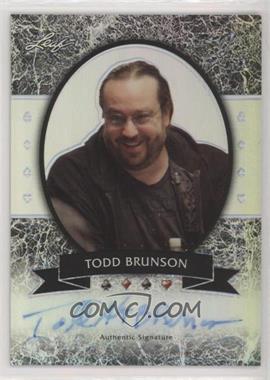 2012 Leaf Metal - [Base] - Silver Prismatic #MB-TB1 - Todd Brunson /25