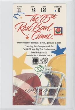 1902-Now Rose Bowl - Ticket Stubs #75 - 1989 (Southern California (USC) Trojans vs. Michigan Wolverines)