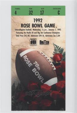 1902-Now Rose Bowl - Ticket Stubs #78 - 1992 (Washington Huskies vs. Michigan Wolverines) [Good to VG‑EX]