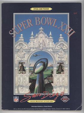 1967-Now Super Bowl - Game Programs #XXII - Washington Redskins vs. Denver Broncos [Good to VG‑EX]