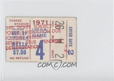 1971 New York Giants - Ticket Stubs #10-31 - vs. Minnesota Vikings
