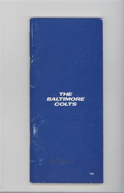 1972 Baltimore Colts - Media Guide #_BACO - Baltimore Colts Team [Good to VG‑EX]