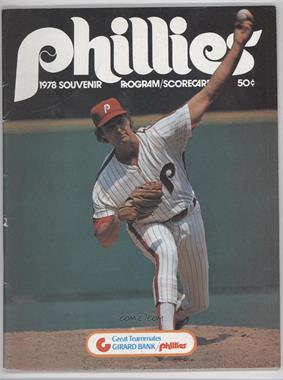 1978 Philadelphia Phillies - Souvenir Program/Scorecard #_STCA - Steve Carlton [Good to VG‑EX]