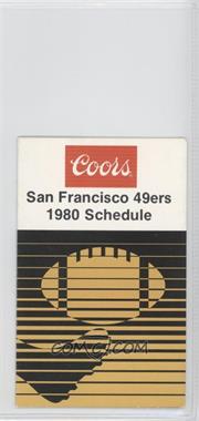 1980 San Francisco 49ers - Team Schedules #SF49 - San Francisco 49ers