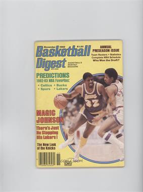 1982 Basketball Digest - [Base] #11 - November (Magic Johnson) [Good to VG‑EX]