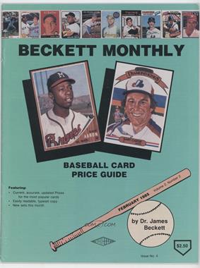 1984-Now Beckett Baseball - [Base] #4 - February 1985 (Hank Aaron, Gary Carter) [Good to VG‑EX]