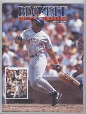 1984-Now Beckett Baseball - [Base] #91 - October 1992 (Gary Sheffield)