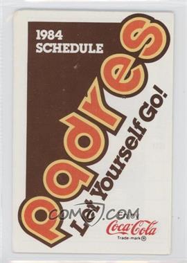 1984 San Diego Padres - Team Schedules #SDPA - San Diego Padres [Good to VG‑EX]
