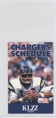 1986 San Diego Chargers - Team Schedules #_DAFO - Dan Fouts