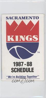 1987-88 Sacramento Kings - Team Schedules #_SAKI - Sacramento Kings [Good to VG‑EX]