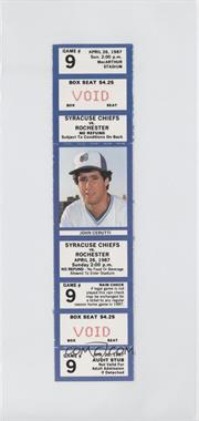 1987 Syracuse Chiefs - Ticket Stubs #9 - April 26 vs. Rochester Red Wings (John Cerutti)