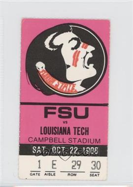1988 Florida State Seminoles - Football Ticket Stubs #10-22 - vs. Louisiana Tech Bulldogs [Good to VG‑EX]