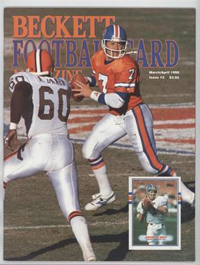 1989-Now Beckett Football - [Base] #3 - March/April 1990 (John Elway)