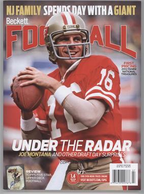 1989-Now Beckett Football - [Base] #7-13 - July 2013 (Joe Montana)