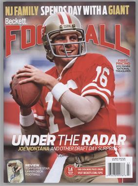 1989-Now Beckett Football - [Base] #7-13 - July 2013 (Joe Montana)