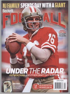 1989-Now Beckett Football - [Base] #7-13 - July 2013 (Joe Montana)