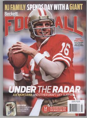 1989-Now Beckett Football - [Base] #7-13 - July 2013 (Joe Montana)