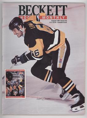 1990-Now Beckett Hockey - [Base] #10 - August 1991 (Mario Lemieux)