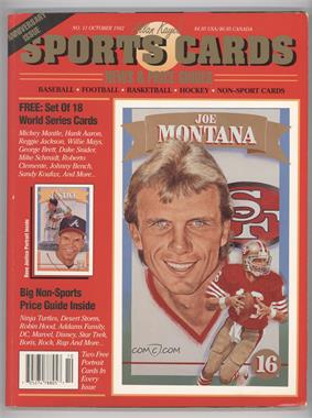 1991-93 Allan Kaye's Sports Cards News & Price Guides - [Base] #11.2 - October 1992 (Joe Montana) [Good to VG‑EX]