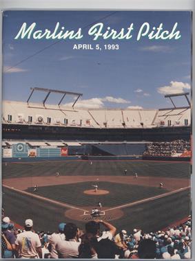 1993 Florida Marlins - Marlins Magazine #7 - Walt Weiss (First Pitch outer cover) [Good to VG‑EX]