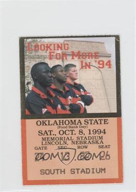 1994 Nebraska Cornhuskers - Football Ticket Stubs #10-8 - vs. Oklahoma State Cowboys [Good to VG‑EX]