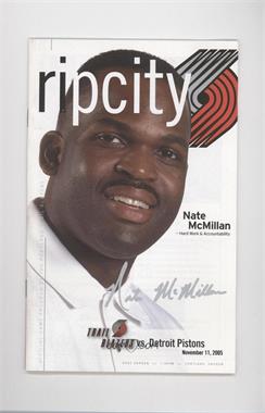 2005-06 Portland Trail Blazers - Rip City Game Programs #11-11 - vs. Detroit Pistons (Nate McMillan)