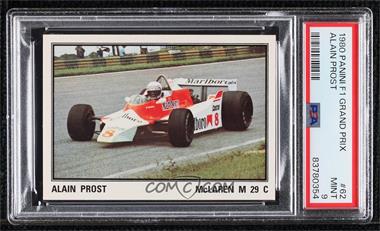 1980 Panini F1 Grand Prix Album Stickers - [Base] #62 - Alain Prost [PSA 9 MINT]