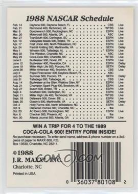 1988 Maxx - [Base] #36.3 - Checklist - Cards 26-50 (#43: Richard Petty)