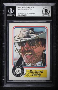 1988 Maxx - [Base] #43.1 - Richard Petty [BAS BGS Authentic]