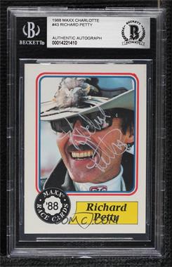 1988 Maxx - [Base] #43.1 - Richard Petty [BAS BGS Authentic]