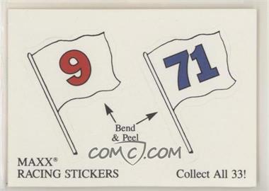 1989 Maxx - Stickers #9-71 - MAXX Racing Stickers #9, MAXX Racing Stickers #71